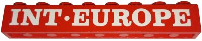 LEGO onderdeel Brick 1 x 8 with 'INT-EUROPE' Serif Pattern (3008pb036)