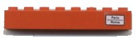 LEGO part Brick 1 x 8 with 'Paris - Roma' Pattern on Right Side (Sticker) - Set 7745 3008pb109R
