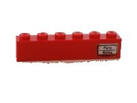 LEGO part Brick 1 x 6 with 'Paris - Roma' Right Pattern (Sticker) - Set 7740 3009pb071R