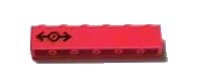 LEGO onderdeel Brick 1 x 6 with Train Logo Black Pattern on Left Side (Sticker) - Set 7938 3009pb150
