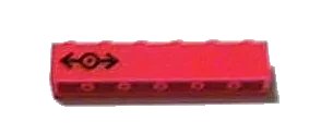 LEGO onderdeel Brick 1 x 6 with Train Logo Black Pattern on Left Side (Sticker) - Set 7938 (3009pb150)