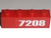LEGO part Brick 1 x 4 with '7208' Pattern at Right Edge (Sticker) - Set 7208 3010pb130L