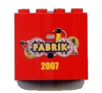 LEGO part Brick 2 x 4 x 3 with LEGO Fabrik 2007 Pattern 30144pb035