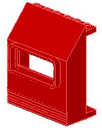 LEGO part Panel 3 x 6 x 6 Sloped with Window (30288)