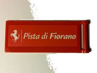 LEGO part Flag 7 x 3 with Bar Handle with Ferrari Logo and 'Pista di Fiorano' Pattern (Sticker) - Set 40195 30292pb019