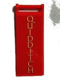 LEGO onderdeel Flag 7 x 3 with Bar Handle with 'QUIDDITCH' Pattern on Both Sides (Stickers) - Set 75978 30292pb047