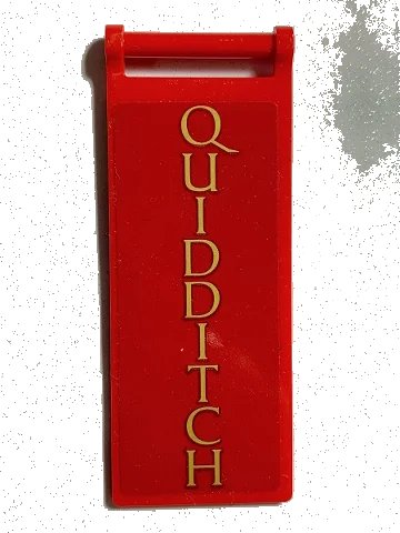 LEGO onderdeel Flag 7 x 3 with Bar Handle with 'QUIDDITCH' Pattern on Both Sides (Stickers) - Set 75978 (30292pb047)