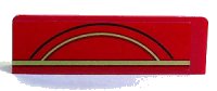 LEGO part Panel 1 x 4 x 1 with Gold and Black Arcs over Gold Line Pattern (Sticker) - Sets 4708 / 4758 / 10132 30413pb003