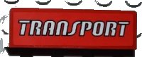 LEGO onderdeel Panel 1 x 4 x 1 with White 'TRANSPORT' Pattern (Sticker) - Set 4645 30413pb025