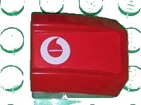 LEGO part Slope, Curved 2 x 2 Lip with Vodafone Pattern Left (Sticker) - Sets 8654 / 8375 30602pb032L