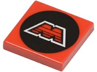 LEGO part Tile 2 x 2 with M:Tron Logo Pattern 3068p68