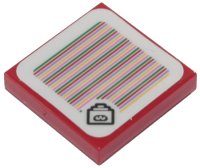 LEGO part Tile 2 x 2 with Super Mario Scanner Code Huckit Crab Pattern (Sticker) - Sets 71386 / 71398 3068pb1500