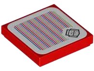 LEGO part Tile 2 x 2 with Super Mario Scanner Code Fire Bro Pattern (Sticker) - Set 71416 3068pb2159