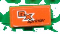 LEGO part Carreau 1 x 2 with 'RX Sprinter' Pattern (Sticker) - Set 8655 3069pb0212
