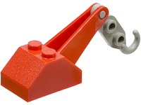 LEGO part Hook Slope 45 2 x 3 x 1 1/3 Double with Arm and Light Gray Tow Hook 3135c02