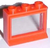 LEGO part Fenêtre 1 x 3 x 2 avec Lèvre Étendue, avec Verre 31bc01