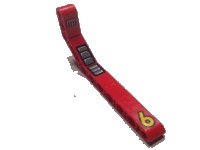 LEGO onderdeel Technic, Liftarm, Gewijzigd Gebogen Dik 1 x 11.5 Dubbel met Gele '6', Grijs Zitje, en Zwart en Wit Rooster Patroon (Stickers) - Set 8247 32009pb020