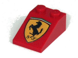 LEGO part Schräge 33 3 x 2 mit Ferrari Logo Muster (3298pb015)