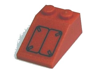 LEGO part Schräge 33 3 x 2 avec Motif Lignes Rectangle Noir (Autocollant) - Set 7701 (3298pb044)