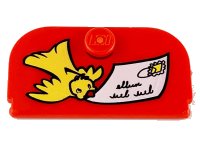 LEGO onderdeel Container, Mailbox 4 x 4 Door with Bird and Envelope Pattern 33326pb01