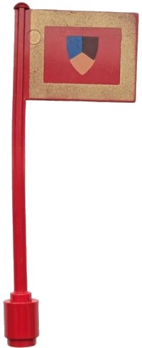 LEGO part Flag on Flagpole, Straight with Knight's Tournament Pattern (Printed) 3596px1