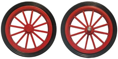 LEGO onderdeel Wheel Spoked Large with Black Tire Smooth - Large Solid (35 / 36) (35c01)