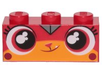 LEGO part Stein 1 x 3 mit Katzengesicht, breiten Augen und lächelndem Muster (Calm-Down Kitty) 3622pb110