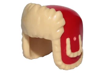 LEGO onderdeel Minifigure, Headgear Ushanka Hat with Molded Tan Fur Lining Pattern (36933pb01)