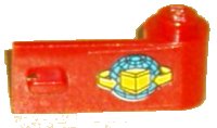 LEGO part Door 1 x 3 x 1 Right with Box and Arrows and Globe Pattern (Sticker) - Sets 6542 / 4555 3821pb011