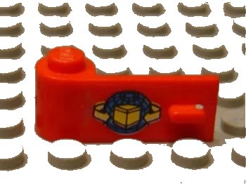 LEGO onderdeel Door 1 x 3 x 1 Left with Box and Arrows and Globe Pattern (Sticker) - Sets 6542 / 4555 (3822pb011)