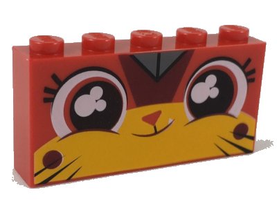 LEGO part Brick 1 x 5 x 2 with Smiling Ultrakatty Pattern (39266pb01)
