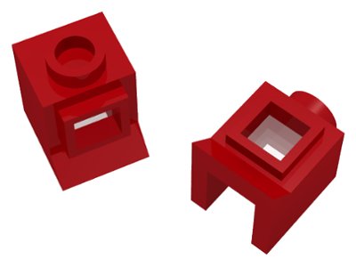 LEGO onderdeel Window 1 x 1 x 1 with Extended Lip, with Trans-Clear Glass (39bc01)