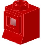 LEGO onderdeel Window 1 x 1 x 1 with Trans-Clear Glass (39 / 39glass) (39c01)