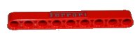 LEGO onderdeel Technic, Liftarm Thick 1 x 9 with Silver 'Ferrari' Pattern (Sticker) - Set 8653 40490pb011