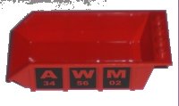 LEGO part Vehicle, Tipper Bed 4 x 6 with 'AWM' Pattern on Both Sides (Stickers) - Set 8196 4080pb01