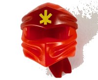 LEGO part Minifigure, Headgear Ninjago Wrap Type 4 with Molded Dark Red Headband and Printed Yellow Ninjago Logogram Letter K Pattern 40925pb07