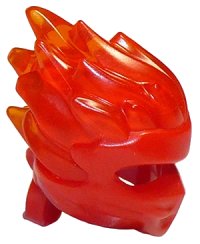 LEGO part Minifigure, Headgear Ninjago Wrap Type 5 with Molded Trans-Orange Flames Pattern 41163pb01