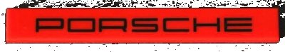 LEGO onderdeel Tile 1 x 8 with Black 'PORSCHE' Pattern (4162pb240)