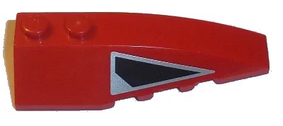 LEGO onderdeel Wedge 6 x 2 Right with Black and Silver Air Inlet Pattern (Sticker) - Set 8108 (41747pb068)