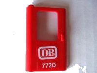 LEGO part Door 1 x 4 x 5 Train Left, Thin Support at Bottom with White 'DB 7720' Pattern (Sticker) - Set 7720 4181pb012