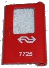 LEGO part Door 1 x 4 x 5 Train Right, Thin Support at Bottom with Dutch NS '7725' Pattern (Sticker) - Set 7725 4182pb051