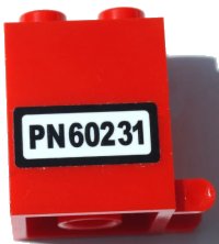 LEGO part Container, Box 2 x 2 x 2 with 'PN60231' Pattern (Sticker) - Set 60231 4345pb11