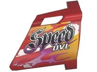 LEGO onderdeel Technic, Panel Fairing #22 Large Short, Small Hole, Side A with 'Speed DVL' Pattern (Sticker) - Set 8136 44352pb10
