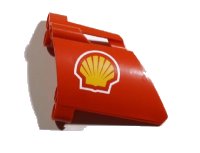 LEGO part Technic, Panel Fairing #23 Large Short, Small Hole, Side B with Shell Logo Pattern (Sticker) - Set 8674 44353pb21