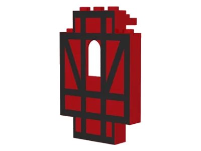 LEGO onderdeel Panel 2 x 5 x 6 Wall with Window with Black Stripes Pattern (4444p03)