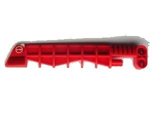 LEGO onderdeel Bionicle Weapon Aero Slicer with White Exclamation Mark and Black Faded Pattern Right Side (Sticker) - Set 7701 (47314pb01R)