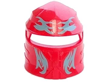 LEGO onderdeel Large Figure Visor, Santis with Blue Pattern (47472pb01)