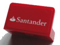 LEGO part Panel 1 x 2 x 1 with 'Santander' Pattern (Sticker) - Set 75913 4865pb066
