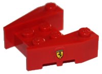 LEGO part Wedge 3 1/2 x 4 with Stud Notches with Ferrari Logo Narrow Pattern on Both Sides (Stickers) - Sets 8362 / 8375 / 8654 / 8672 / 8673 50373pb04