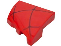 LEGO part Wedge 2 x 2 x 2/3 Right with Dark Red Spider Web Pattern 5093pb004